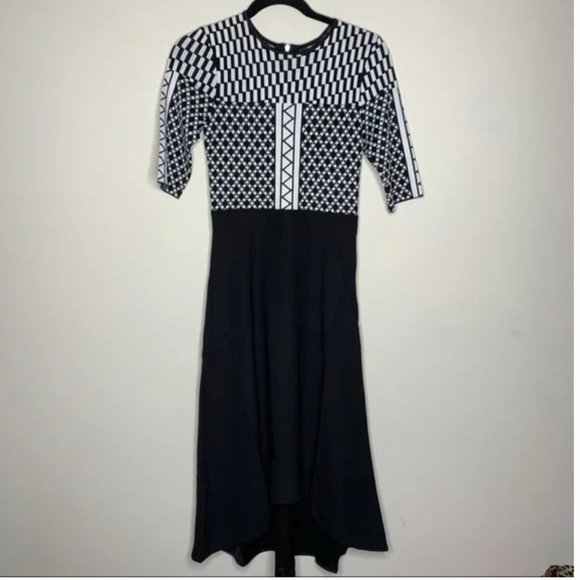 ted baker aggigi tulip skirted bodycon dress in black size 2 nwot - Picture 7 of 11